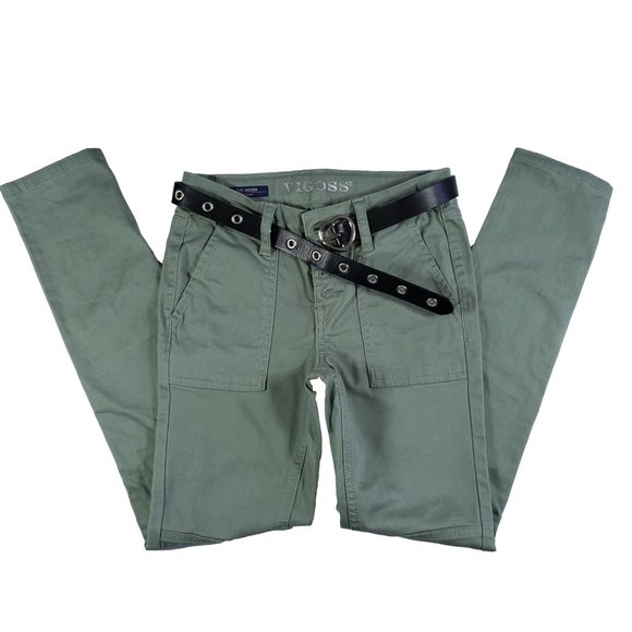 NEW Vigoss Girls Green Skinny Pants size 10 - Picture 1 of 8